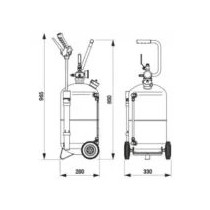 Rozpylacz pneumatyczny INOX 24 L do branży spożywczej | RAASM