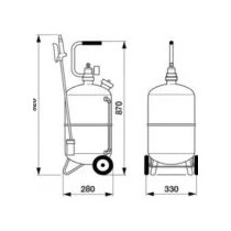 Rozpylacz pneumatyczny INOX polerowany 24 L | RAASM